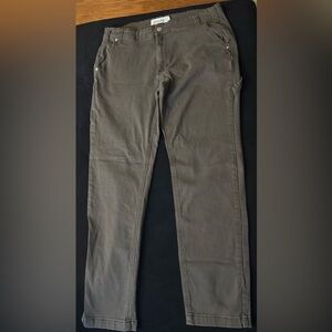 TRIO.T Men’s Brown Utility Pants Size 33 – Cotton Stretch Carpenter Style